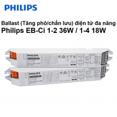 Ballast tăng phô, chấn lưu điện tử đèn huỳnh quang Philips EB-C 1-2 36w / 1-4 18w 220-240v