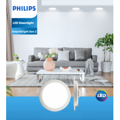 Bộ đèn downlight âm trần LED Philips DN020B G2 LED12/NW 15W 220-240V D150 GM